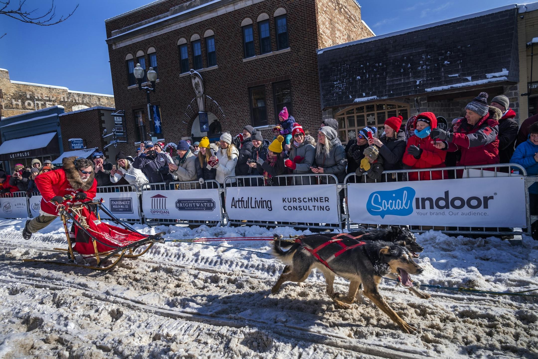 James Wheeler of Fairbanks, Alaska, was first to cross the finish line, though not necessarily the winner due to the staggered start.