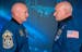 In an image provided by NASA, Astronaut Scott Kelly, right, and his twin brother, Mark Kelly, Jan. 19, 2015. For 340 days, NASA scientists meticulousl