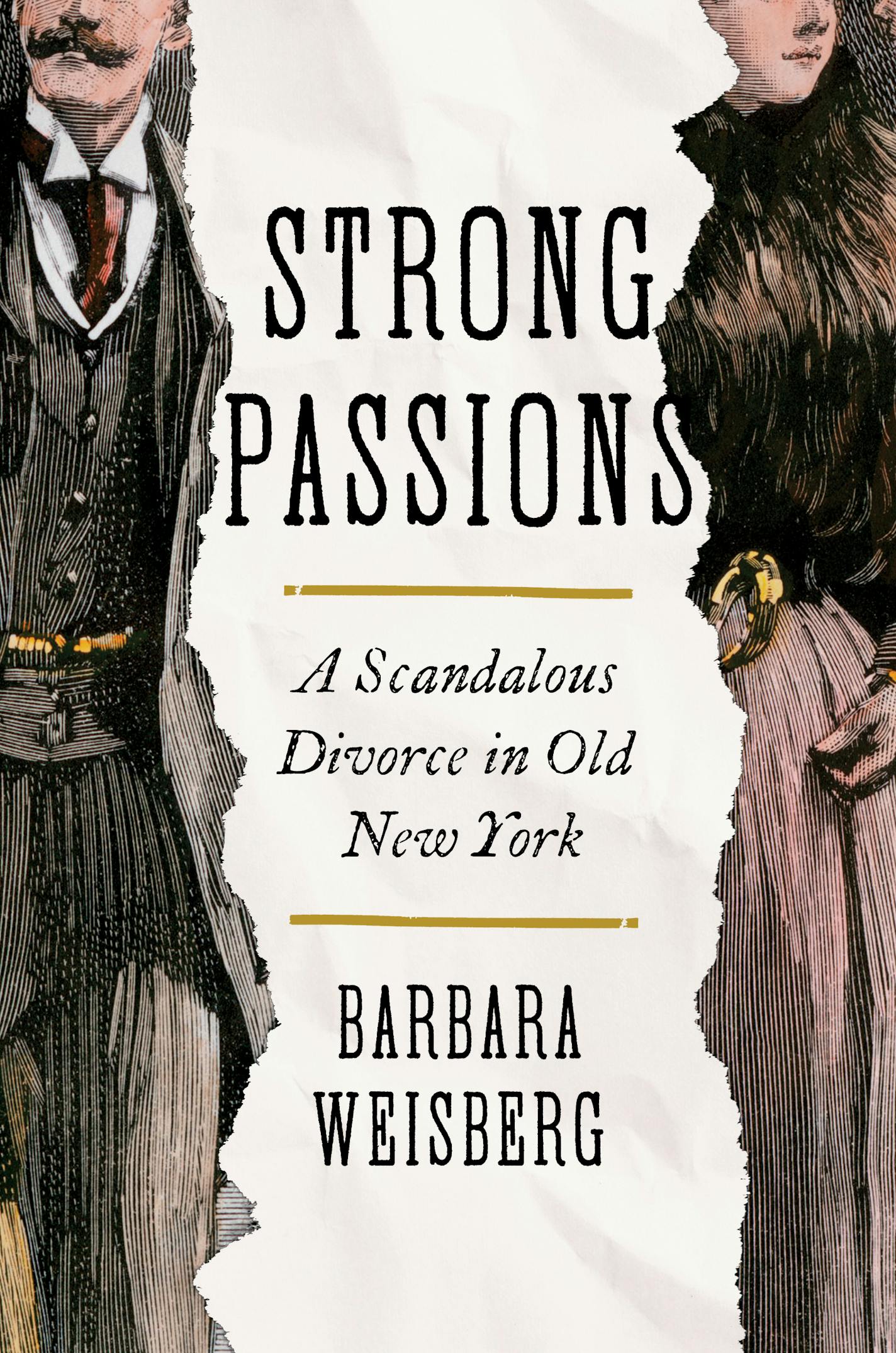 cover of Strong Passions features 19th-century photos of a man and a woman