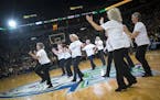 The Lynx Senior Dancers performed at Tuesday night's Lynx finals game.