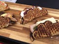 Waffle "sandwiches" at Nordic Waffles.