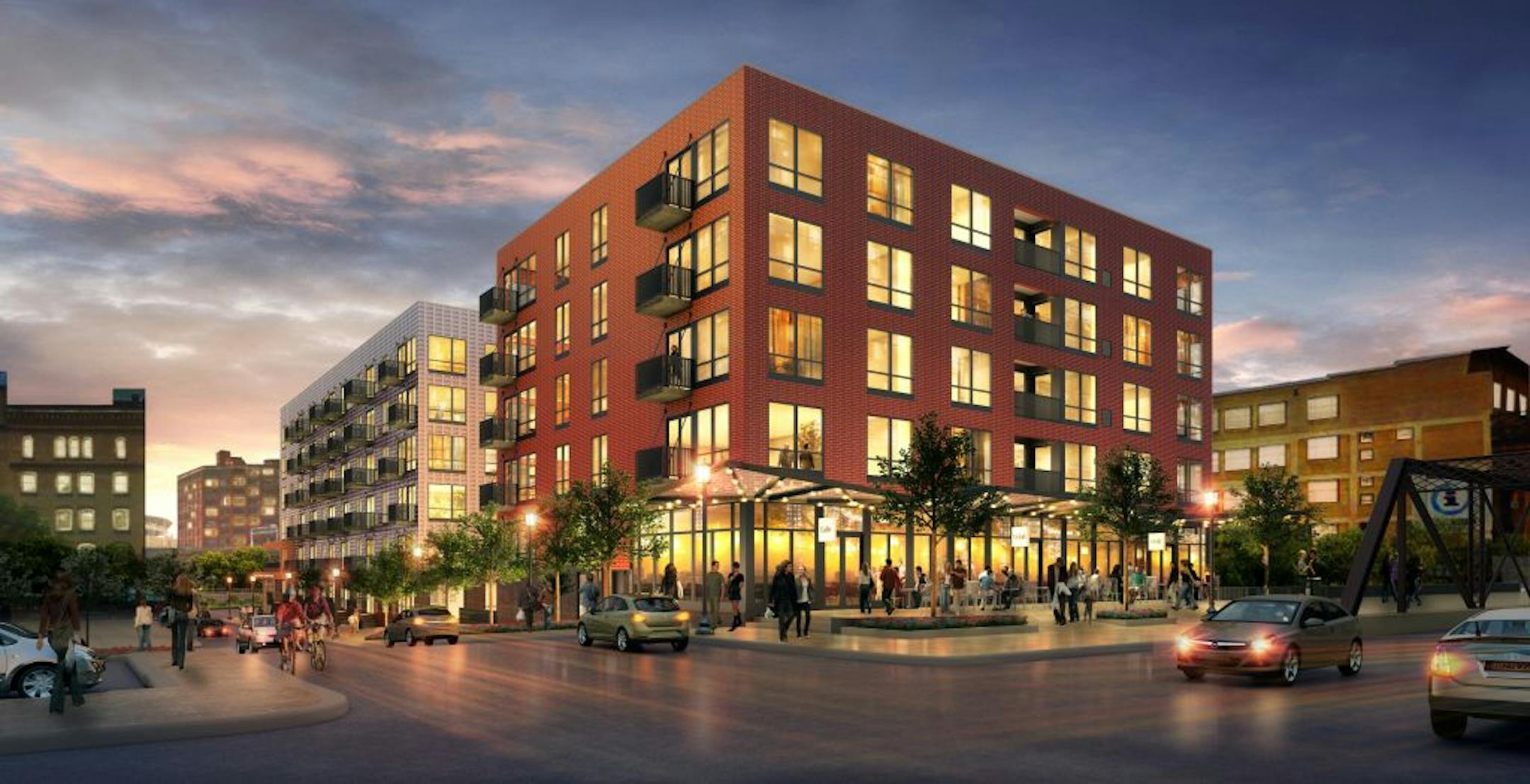 Dock Street Apartments will have 185 rental units on upper floors and 3,000 square feet of retail space on the main level.
