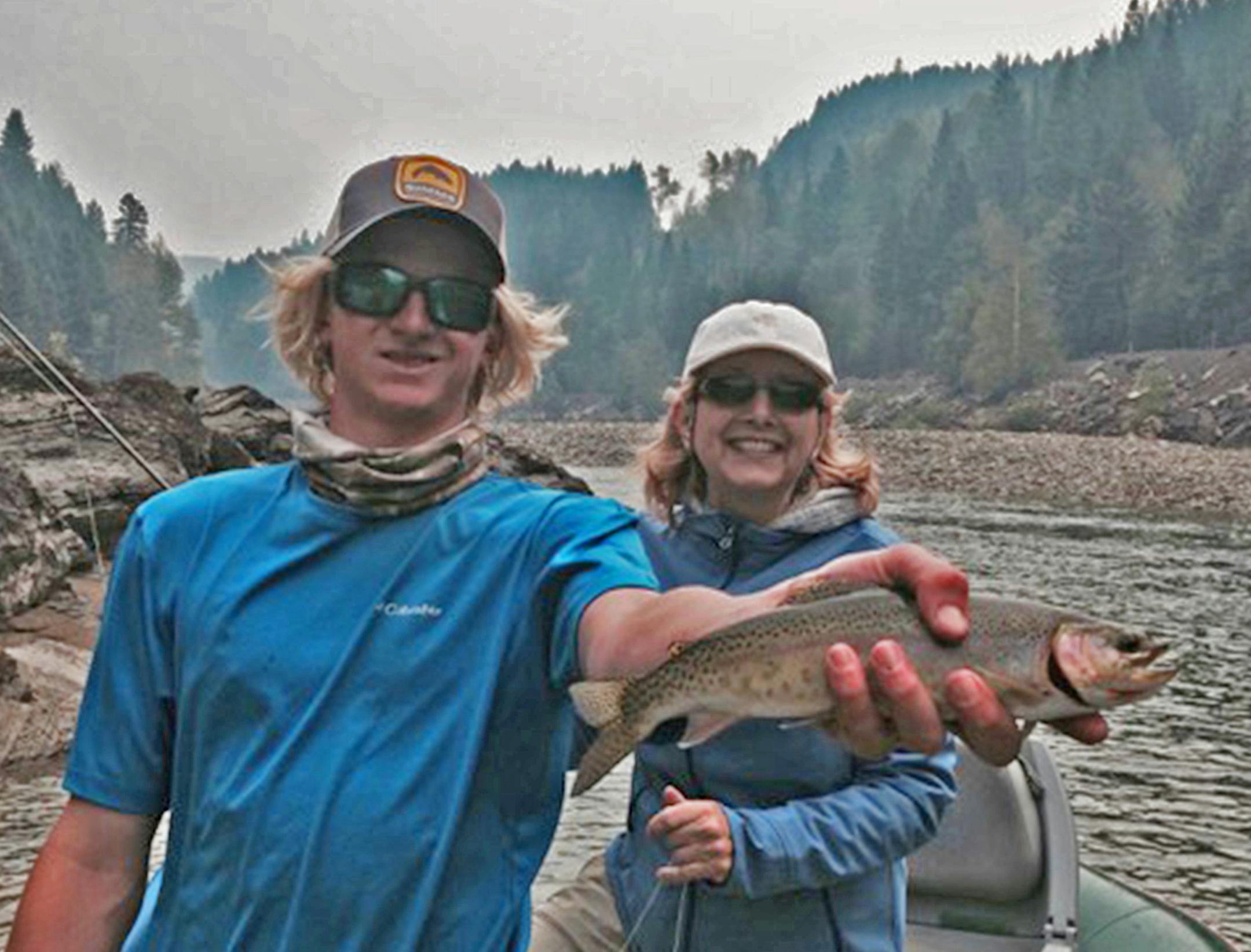 Cole Anderson guided his aunt, Patti Anderson of Eveleth, Minn., to her first cutthroat trout on the Middle Fork of the Flathead River in Montana.
