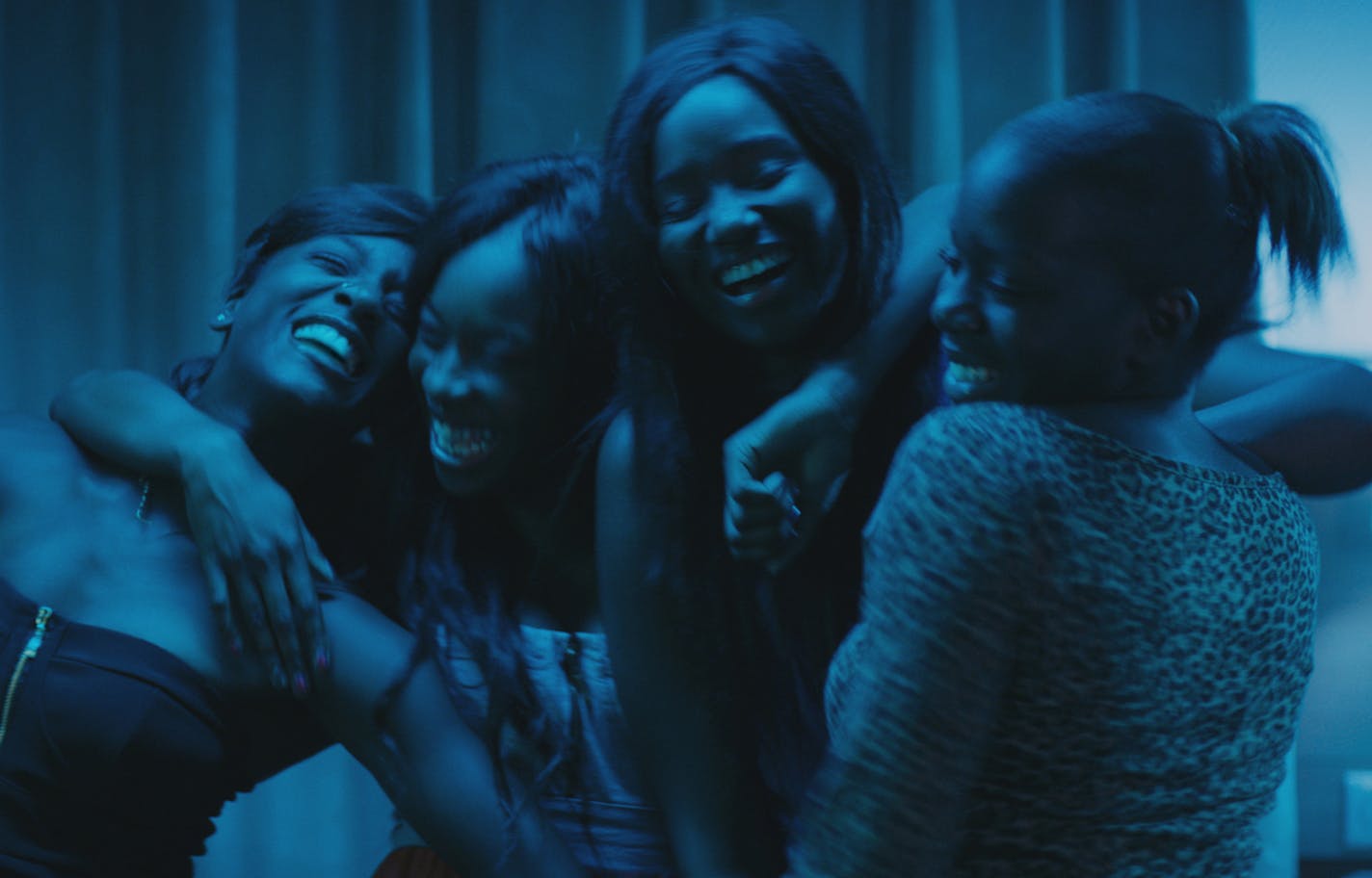 (L to R) Assa Sylla, Lindsay Karamoh, Karidja Tour&#xc8; and Mari&#xc8;tou Tour&#xc8; in C&#xc8;line Sciamma's GIRLHOOD MSPIFF