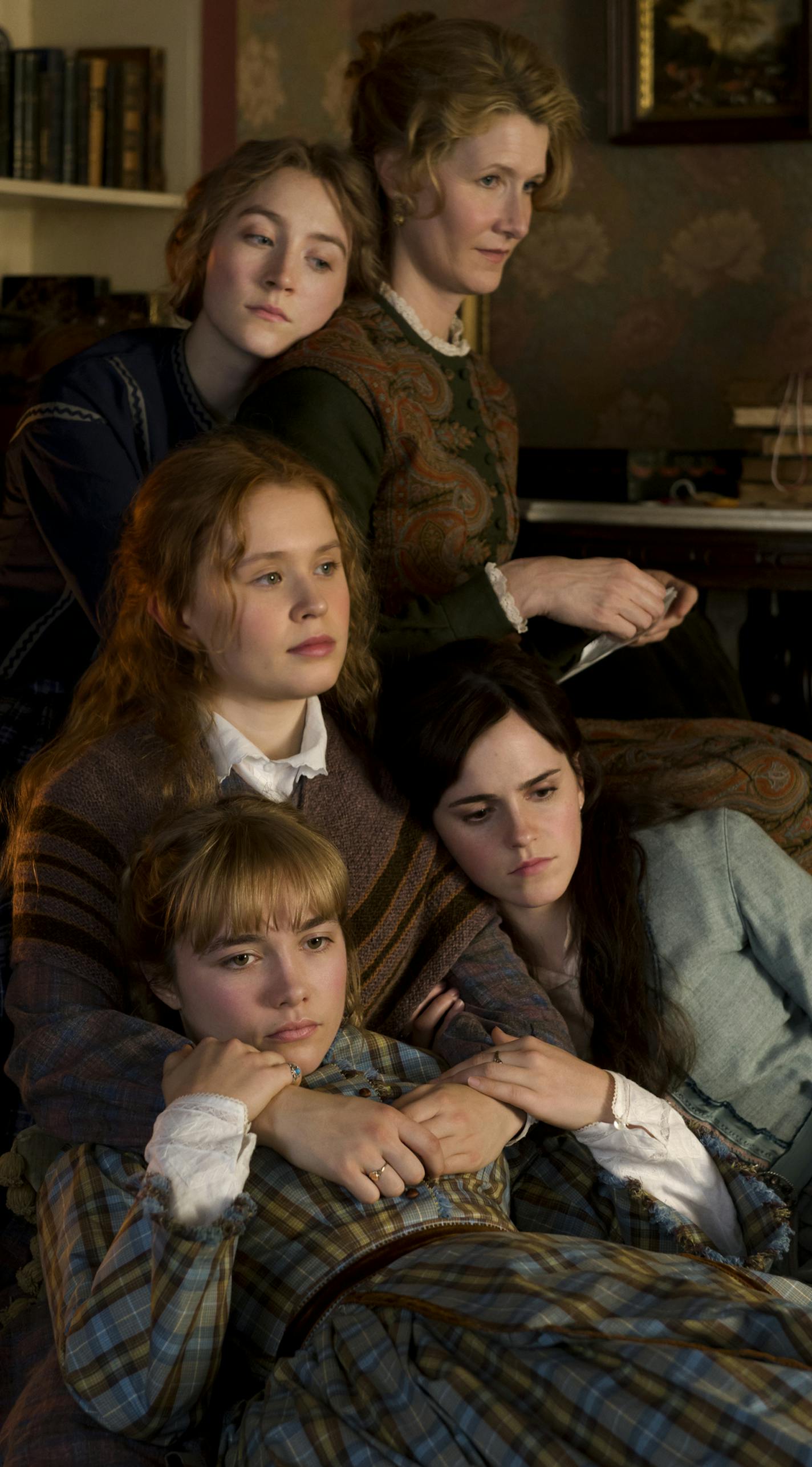 Saoirse Ronan, Laura Dern, Eliza Scanlen, Florence Pugh and Emma Watson in Greta Gerwig's LITTLE WOMEN.
Wilson Webb, CTMG, Inc. 2019