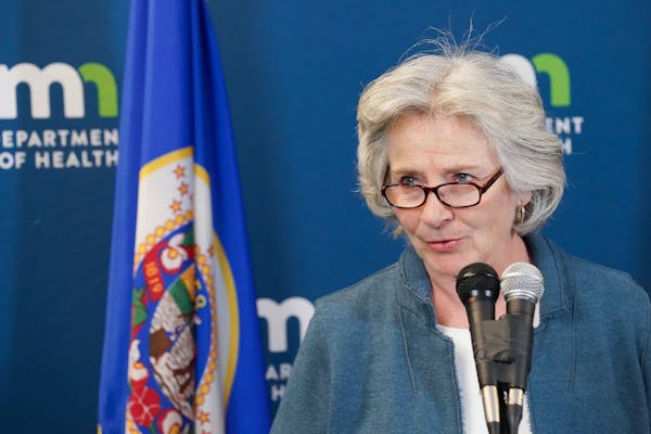 Minnesota Health Commissioner Jan Malcolm spoke at a briefing in January 2020 as the state prepared for the arrival of COVID-19.