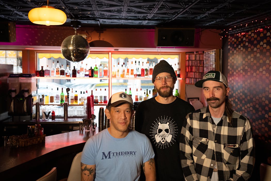 Dan Manosack, Travis Serbus and Bennett Johnson are the owners of Little Tijuana Neighborhood Lounge in Minneapolis.