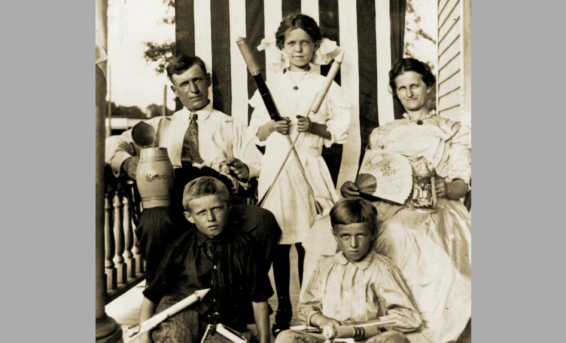 This Fourth of July photo shows the Hedlund family of St. Paul in 1911.