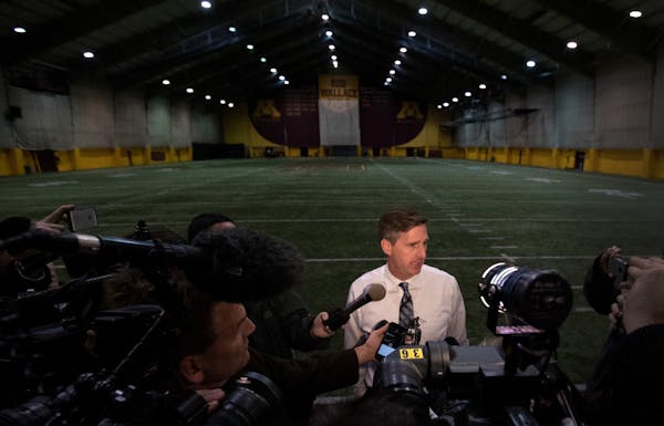University of Minnesota athletic director Mark Coyle spoke briefly Wednesday about the suspensions of 10 football players.