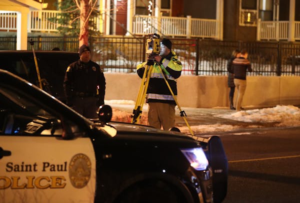 St. Paul police were investigating after a driver hit an officer and a robbery suspect Friday night near Selby Avenue and Dale Street. The driver was 