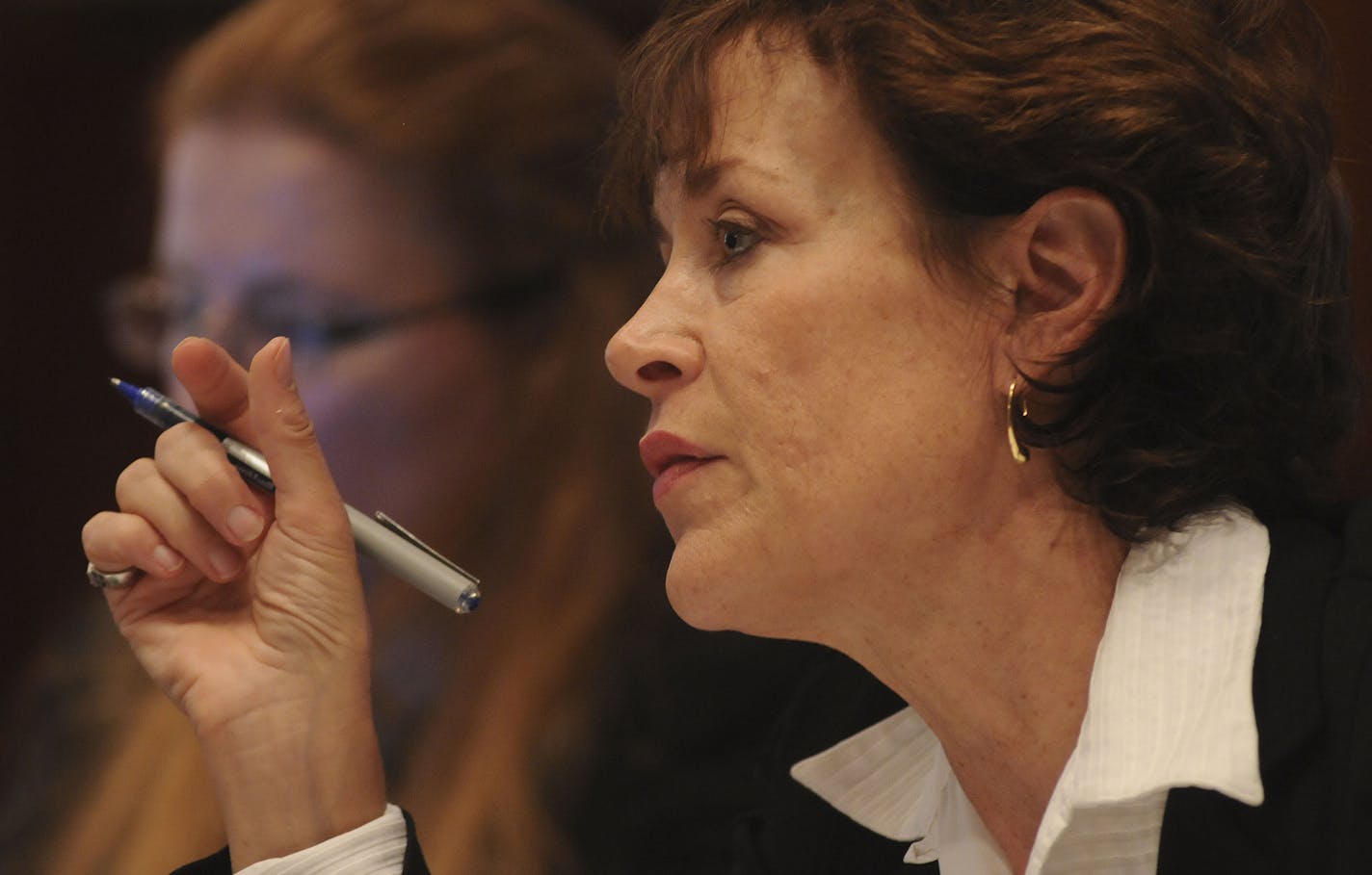 Former Chief Justice Kathleen Blatz is the Special Master in Temporary Funding of Core Functions of the Executive Branch of the State of Minnesota. She held a hearing of Petitioners who want to be included in core services, at the Minnesota Judicial Center in St Paul, Minn. on Thursday July 7, 2011. Richard Sennott/Star Tribune. Richard.Sennott@startribune.com St Paul, Mn. Thursday 07/07/11) POOL PHOTO Richard Sennott/Star Tribune