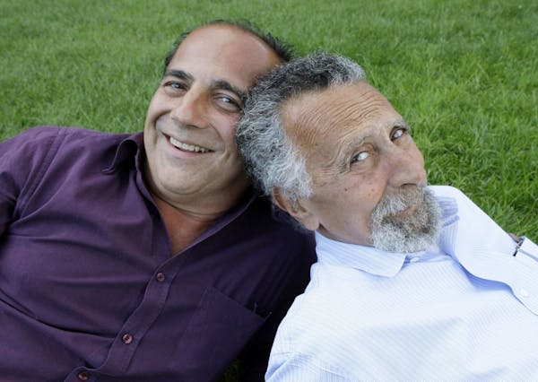 This 2008 file photo shows brothers Ray Magliozzi, left and his brother Tom, hosts of National Public Radio's "Car Talk" show, in Cambridge, Mass.