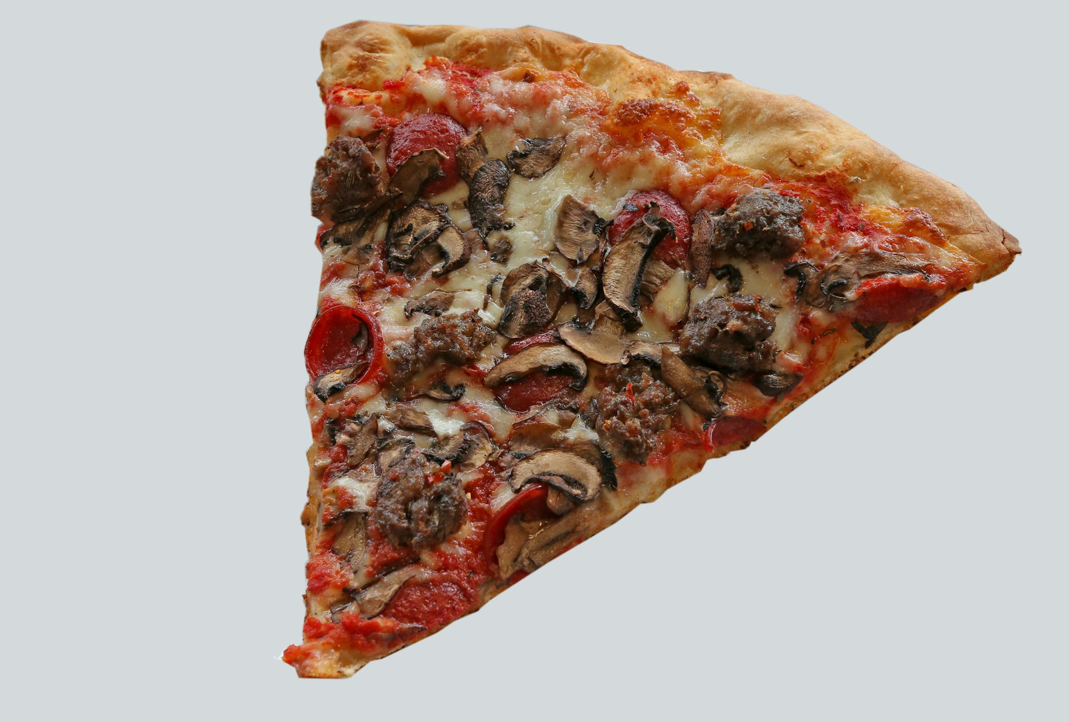 Hello Trinity, fennel sausage, pepperoni and drimini mushroom pizza at Hello Pizza in Edina, photographed on 6/28/13.] Bruce Bisping/Star Tribune.com bbisping@startribune.com ORG XMIT: MIN1306281648332436