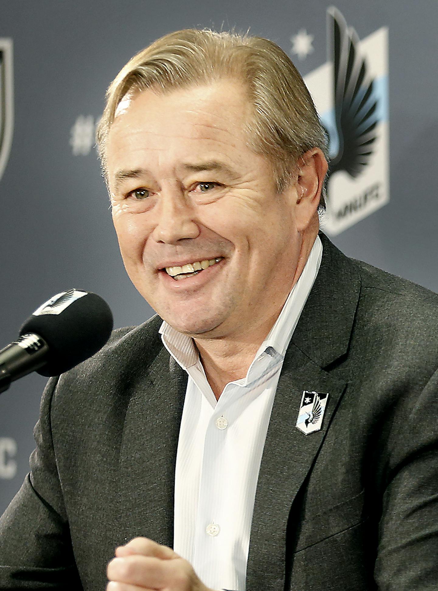 The new United professional soccer team head coach Adrian Heath fielded questions during a press conference, Tuesday, November 29, 2016 in Golden Valley, MN. ] (ELIZABETH FLORES/STAR TRIBUNE) ELIZABETH FLORES &#x2022; eflores@startribune.com