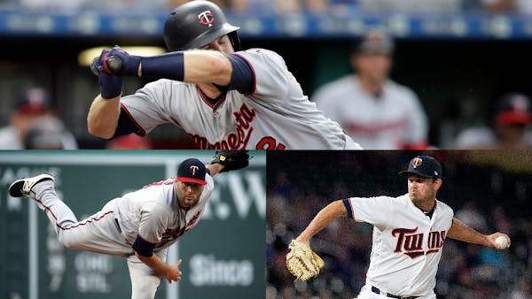 (Clockwise, from top) The Twins' Brian Dozier, Zach Duke and Lance Lynn could be on the block as the trading deadline nears.
