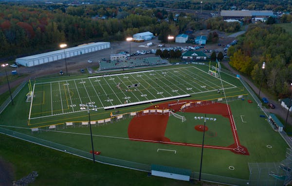 Proctor’s Terry Egerdahl football field in September, 2021. A Proctor football player was charged Friday for an alleged sexual assault against a tea