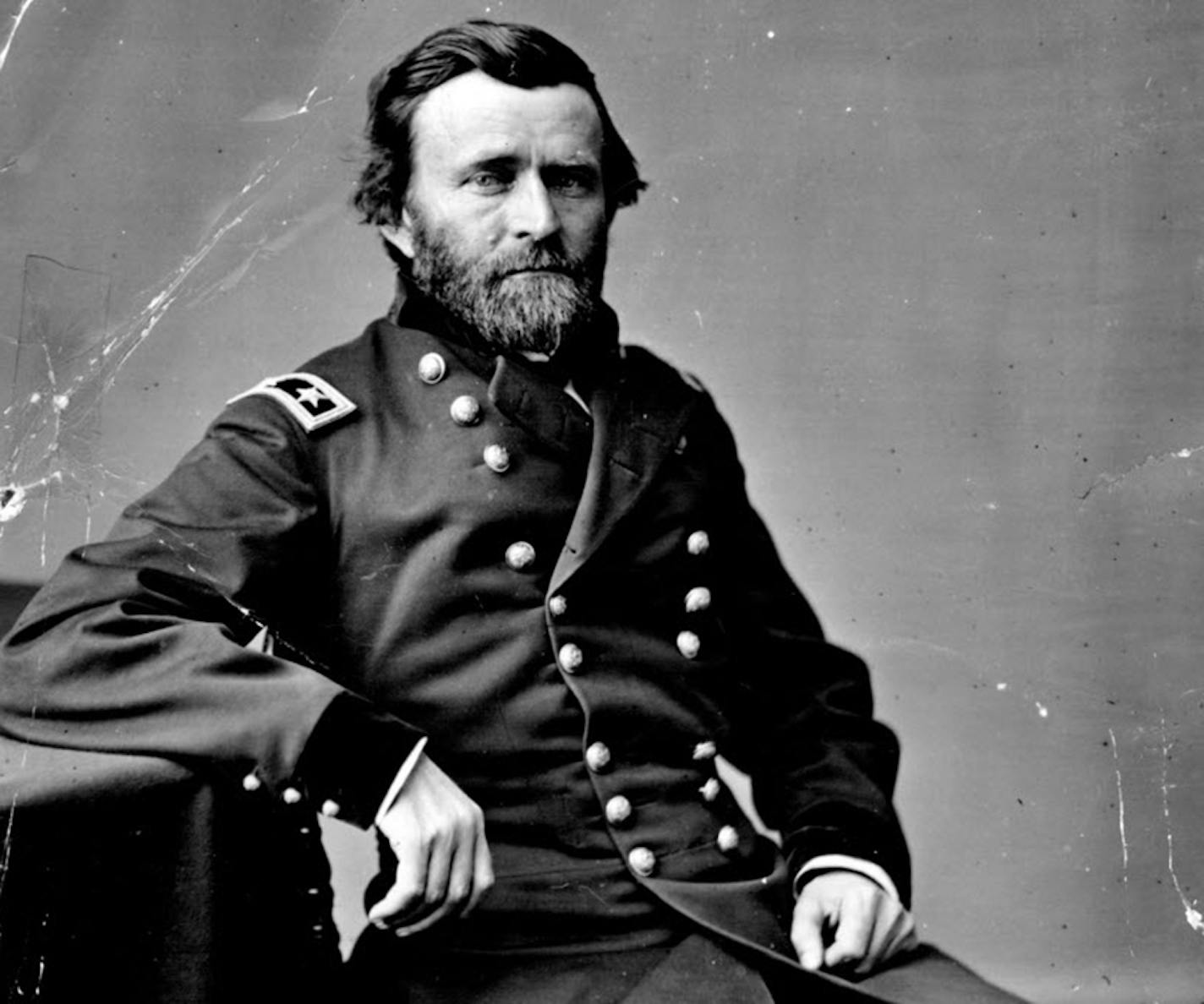 A battle campaign portrait of Gen. Ulysses S. Grant, taken by Mathew Brady,