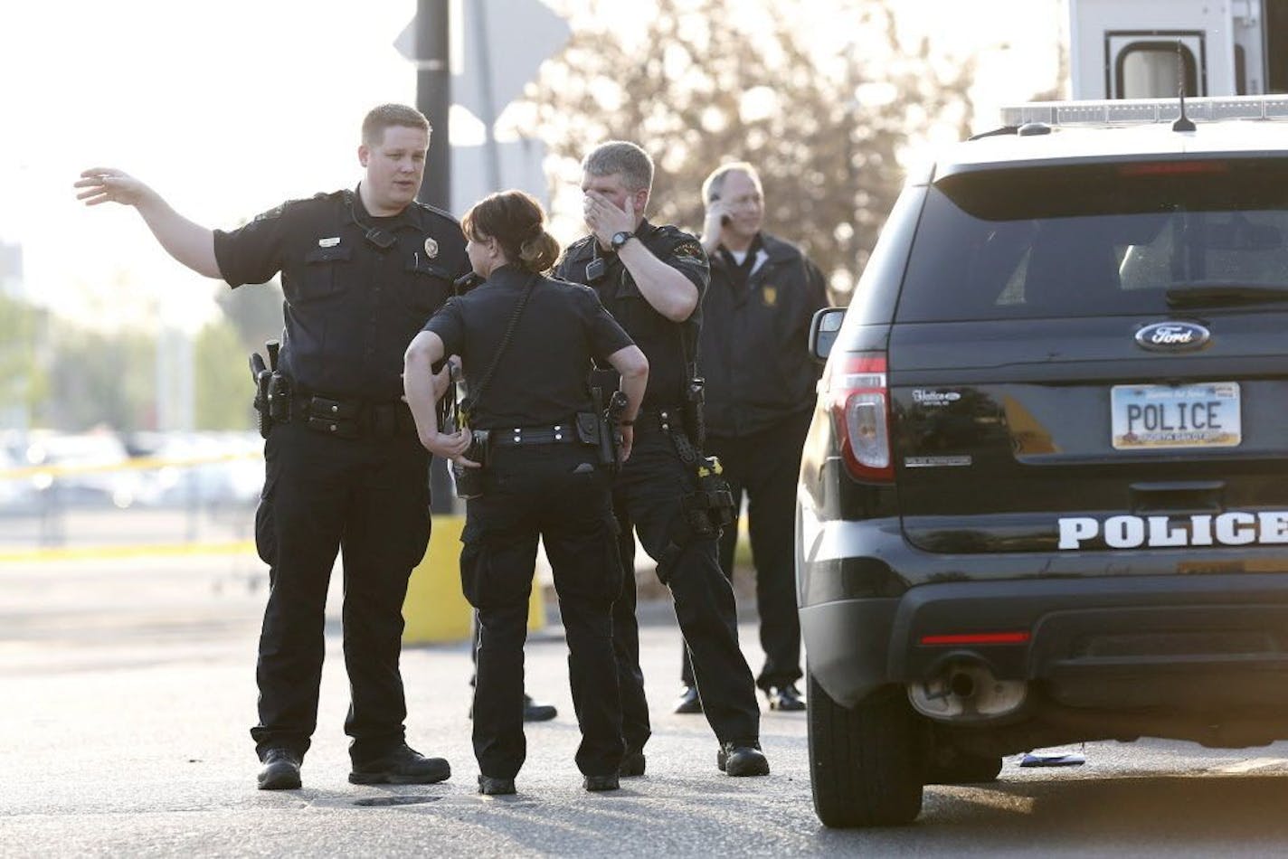 Law enforcement officers were the scene of a shooting at Wal-Mart in Grand Forks, N.D., early Tuesday.