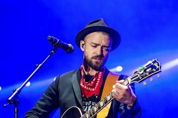 Justin Timberlake, shown here at a recent show in Tennesse. (Photo by Amy Harris/Invision/AP) ORG XMIT: MIN2017092710440414