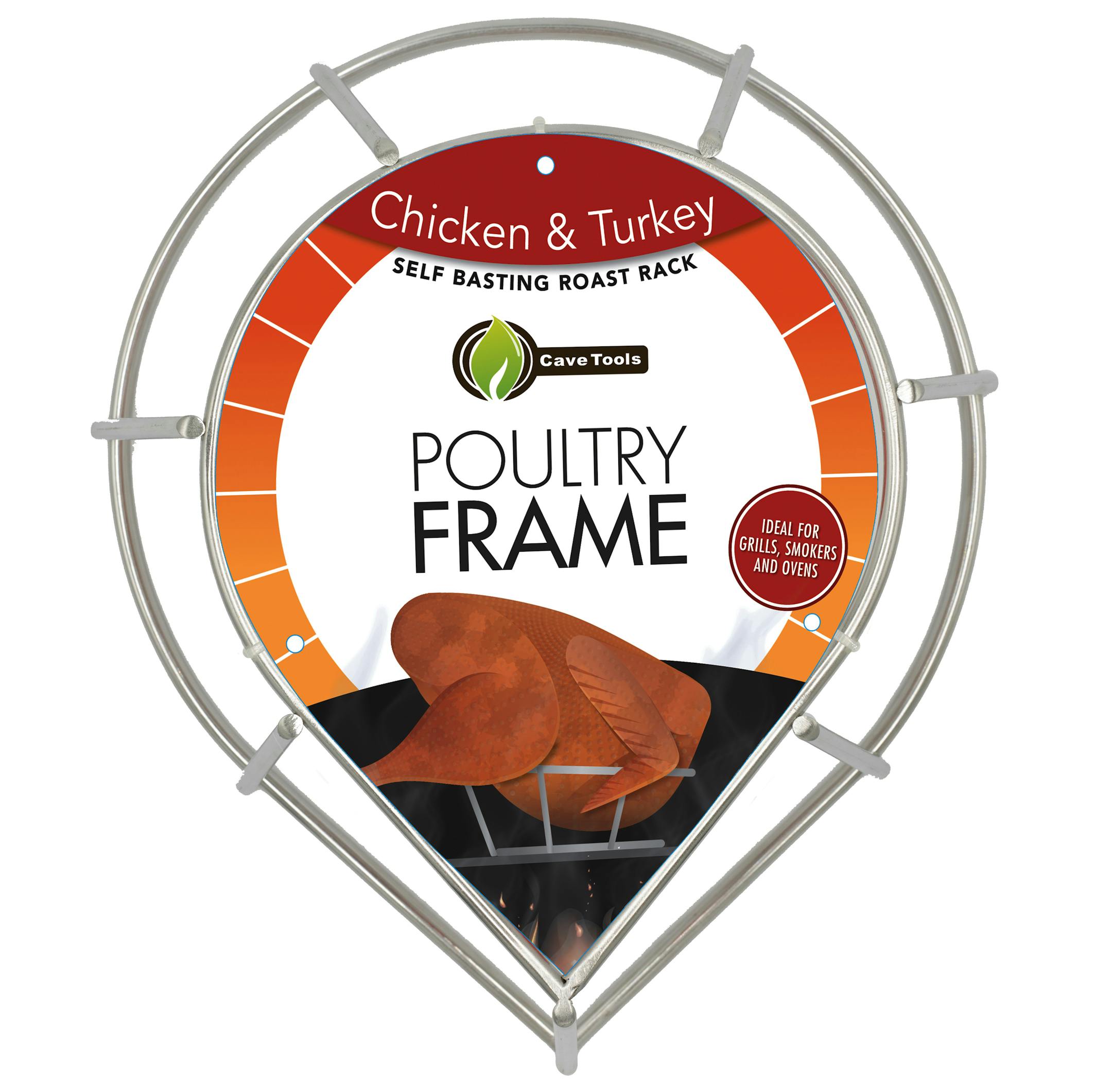 Cave Tools Roast Rack holds up to 20 pounds and holds the poultry at a unique 20-degree angle. (Cave Tools/TNS) ORG XMIT: 13145037W