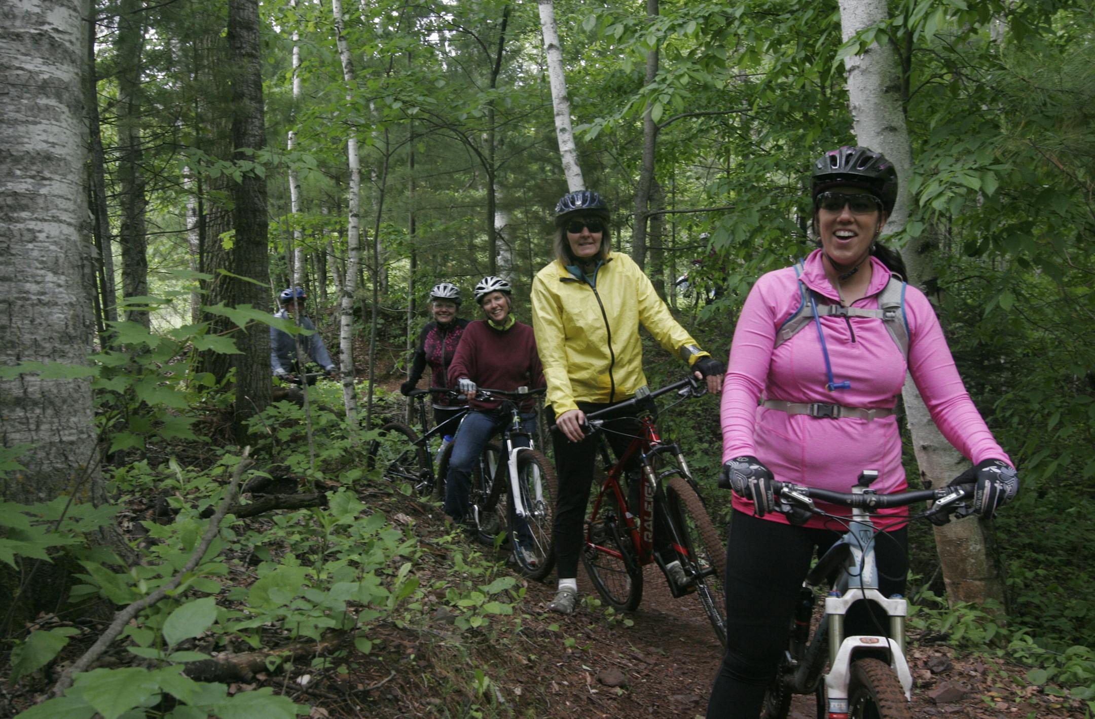 Katie Seipp-Deblock of Ironton, Minn., helped lead a group of 10 women on a mountain bike adventure. Most of the riders hadn&#x2019;t been mountain biking before.