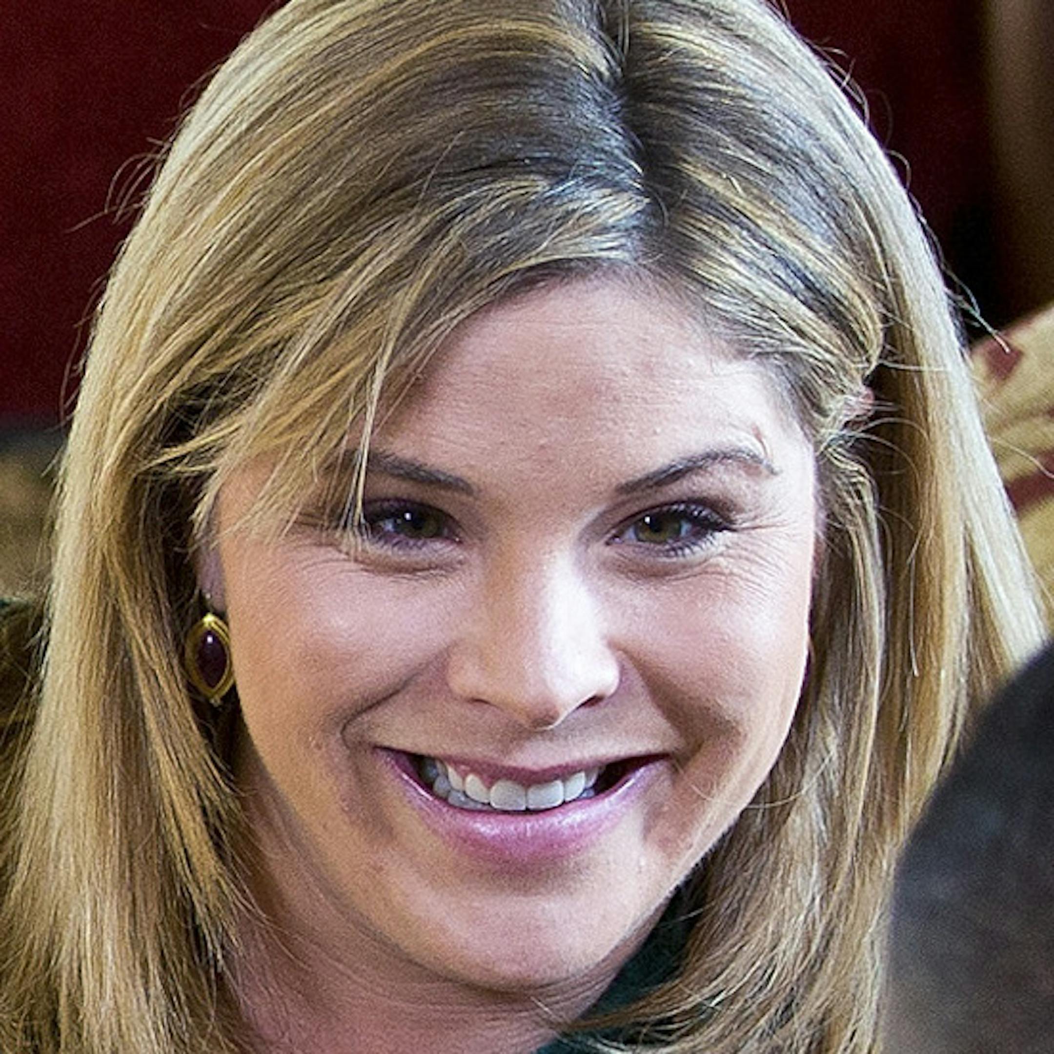 Jenna Bush Hager interviews Jackson TerKeurst while working on a story for NBC's "Today Show," in Waxhaw, N.C., March 8, 2013. Hager, the daughter and granddaughter of former presidents George W. and George H.W. Bush, has recently become a correspondent for the show. (Chris Keane/The New York Times)