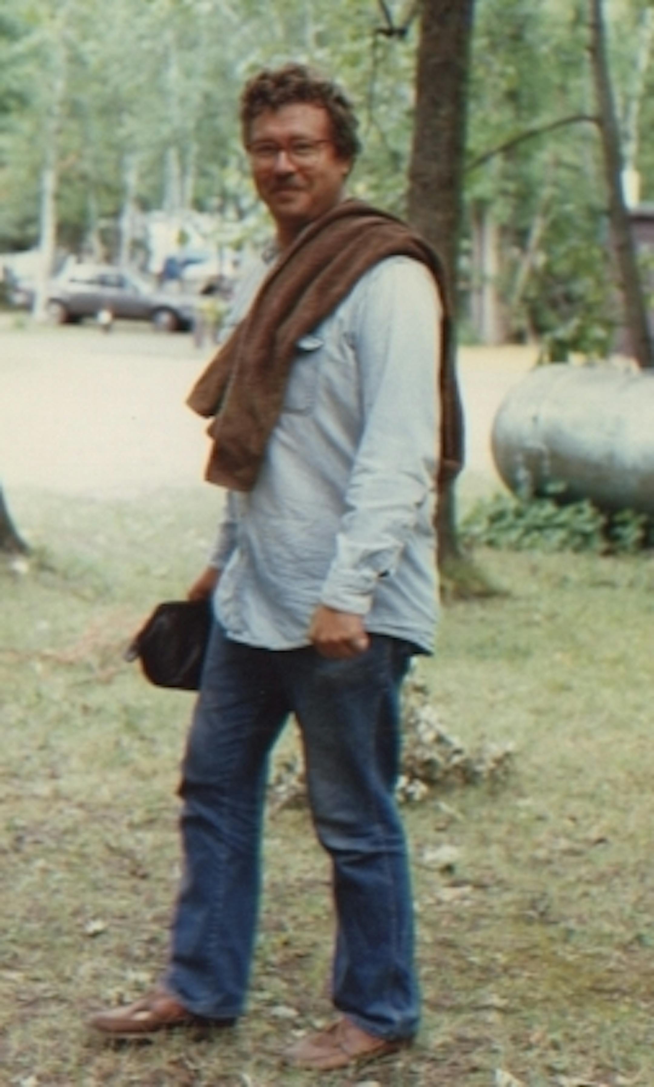 Doug at Lake Itasca State Park after a dig.