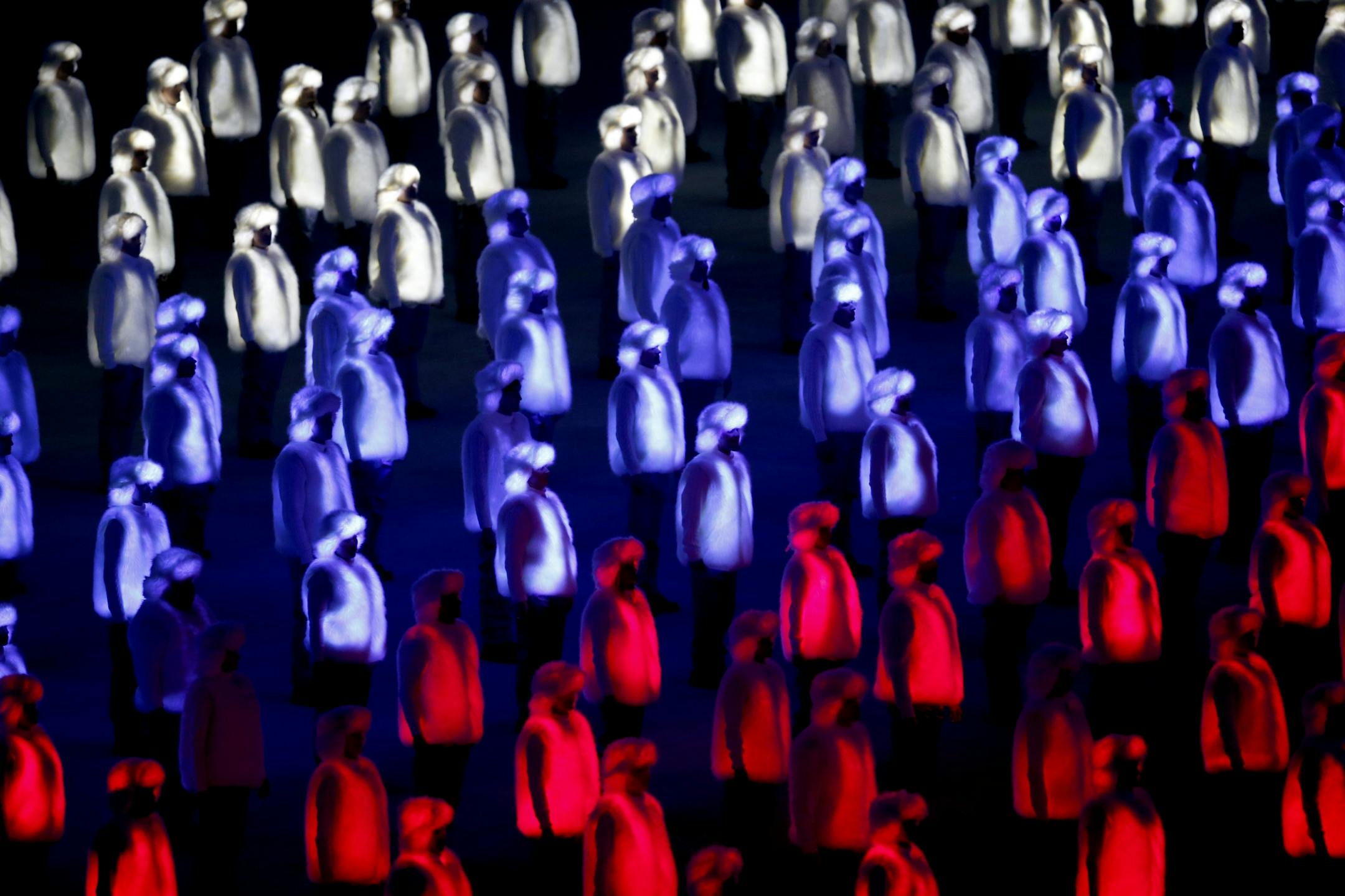 240 Athlete marshals represented the Flag of Russia at Fisht Olympic Stadium during Opening Ceremonies of the 2014 Sochi Winter Olympics.