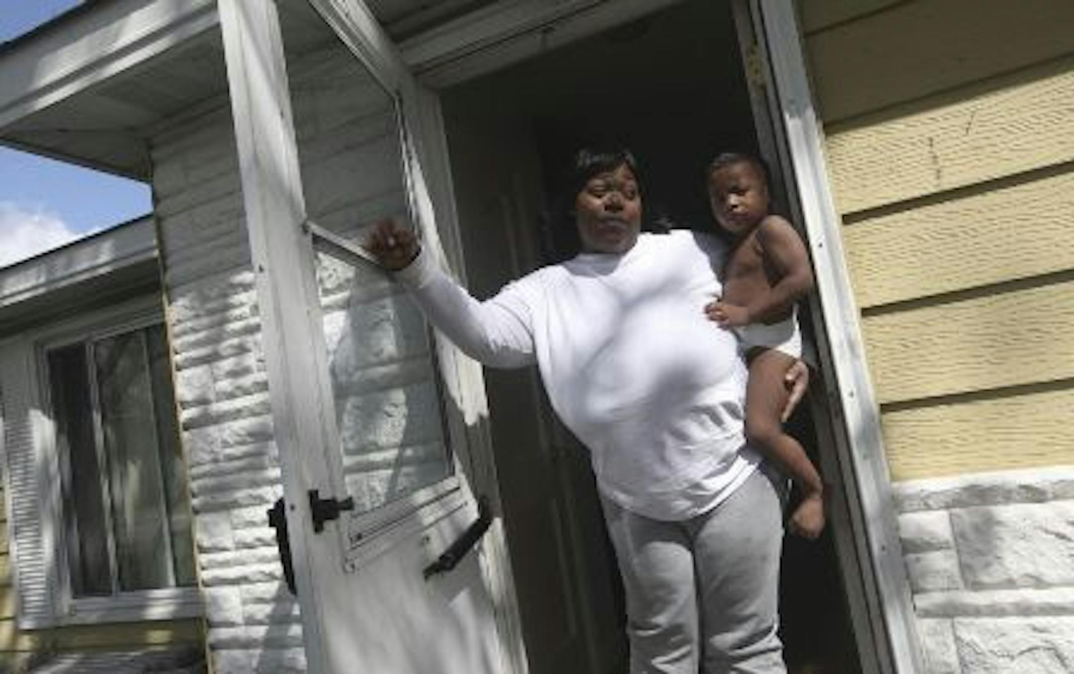 Marsha Mayes with her youngest son (photo by Kyndell Harkness)