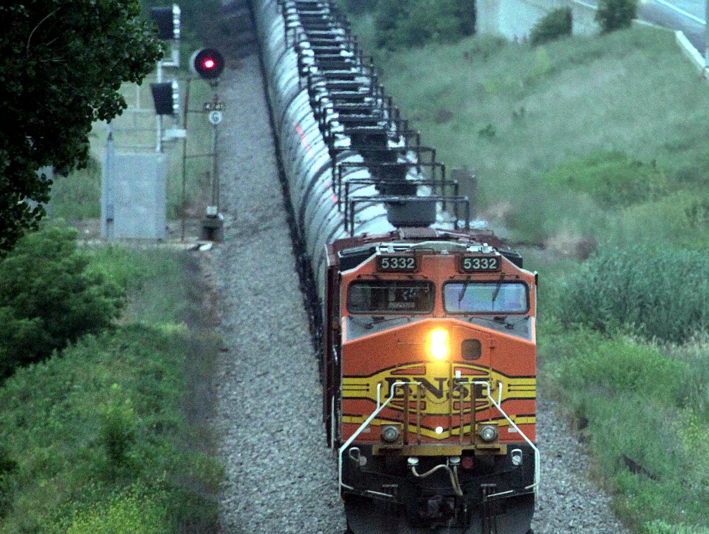 BNSF Railway, the largest hauler of crude oil from North Dakota, said Monday that it has cut the speed of Bakken oil trains through the Twin Cities to 35 miles per hour as a voluntary safety step.