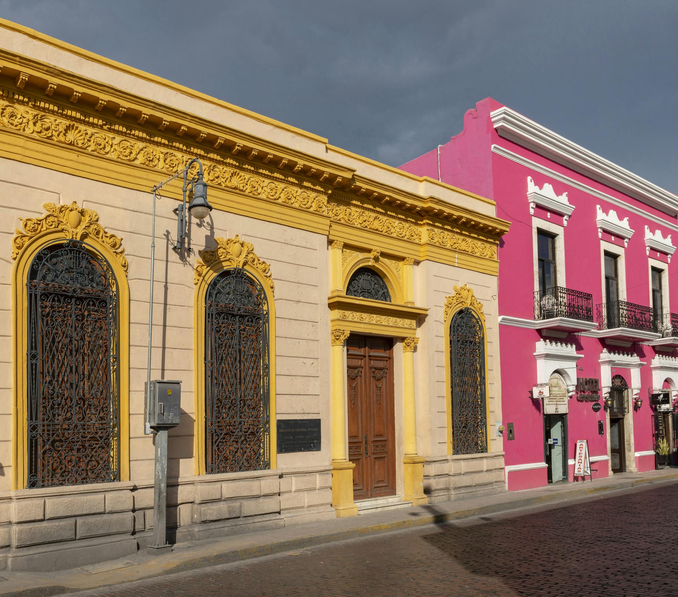 Bright colors on a street in Merida, Mexico, Feb. 2, 2019. The capital of the Yucatán attracts creative types from around Mexico and across many borders, drawn by its Mayan and colonial heritage and, for some, its path to the future. (Adrian Wilson/The New York Times)