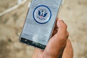 Ronald Perez, an asylum seeker from Venezuela, tried to book a U.S. Customs and Border Protection appointment through the CBP One app but received onl