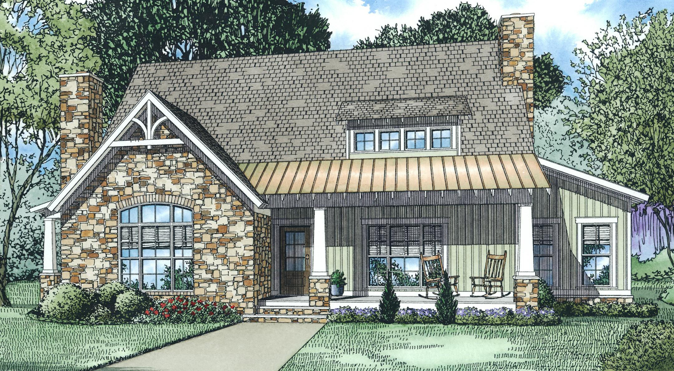 A rustic and refined retreat. For homeplan 061916