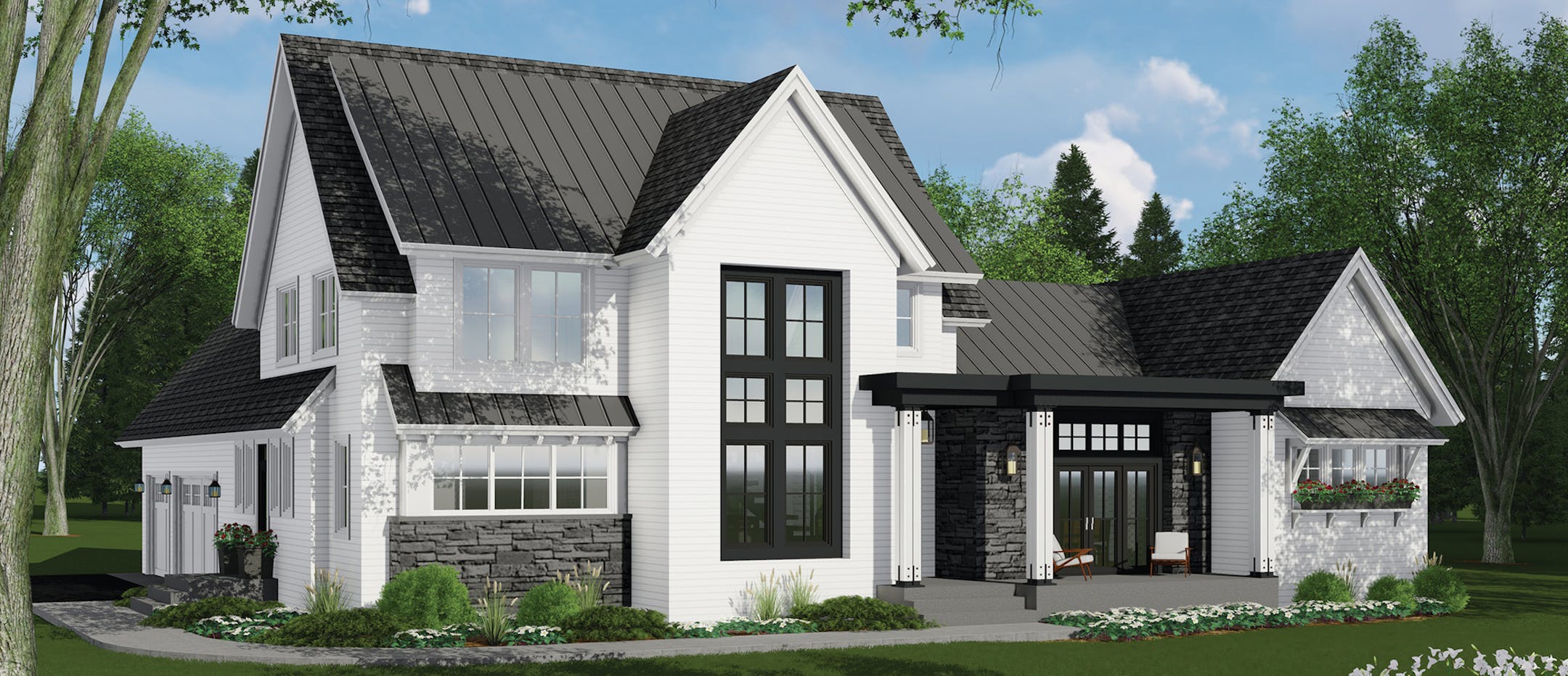 Home plan: Modern farmhouse for the city or suburbs