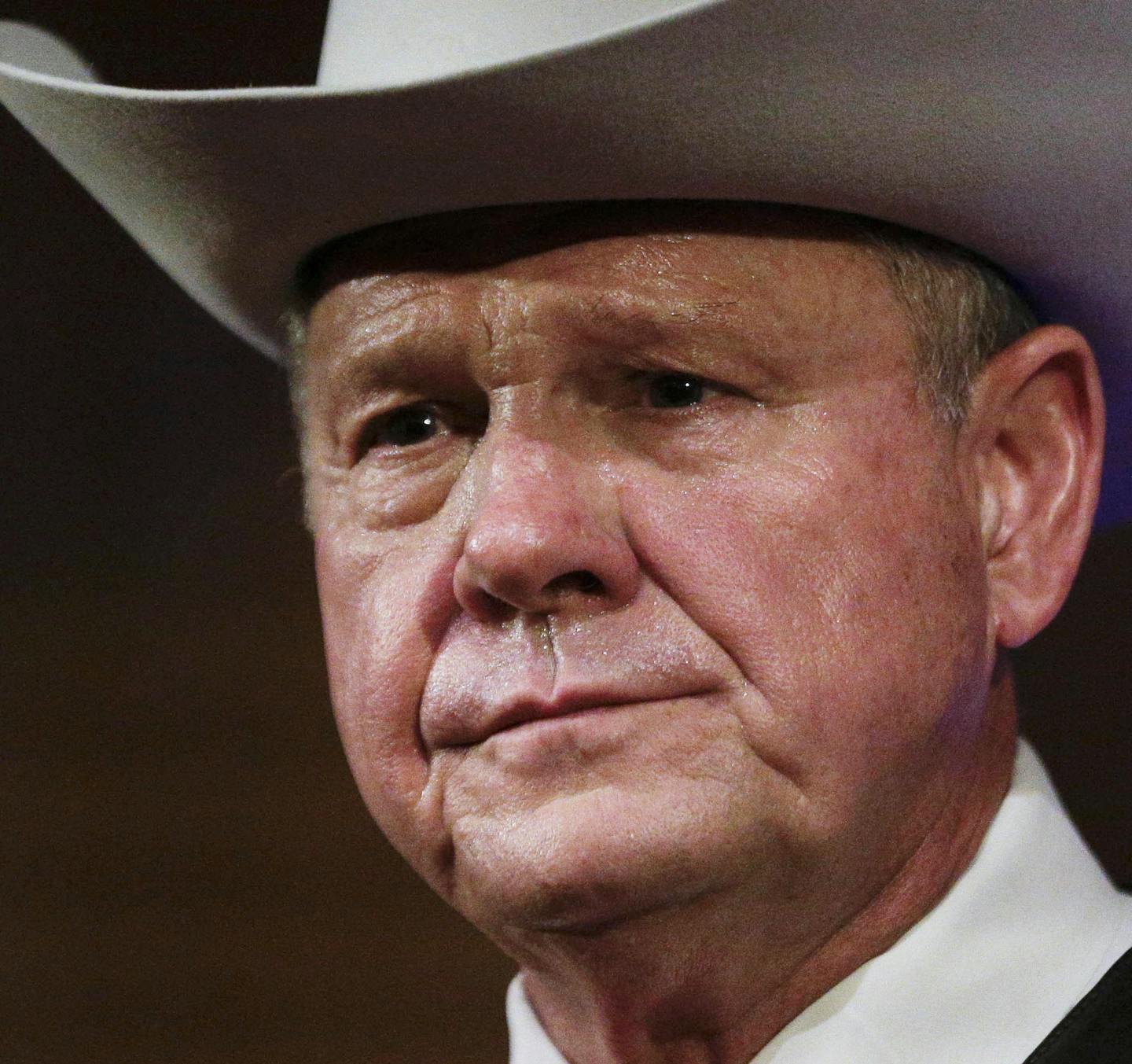 FILE - In this Monday, Sept. 25, 2017, file photo, former Alabama Chief Justice and U.S. Senate candidate Roy Moore speaks at a rally, in Fairhope, Ala. Moore was accused of sexually assaulting two women decades ago when they were teenagers. About a half-dozen other women also have accused Moore of inappropriate conduct. Moore, a former state Supreme Court chief justice, has called the allegations "unsubstantiated," ''unproven" and "fake." He has rebuffed pressure from national Republican leader