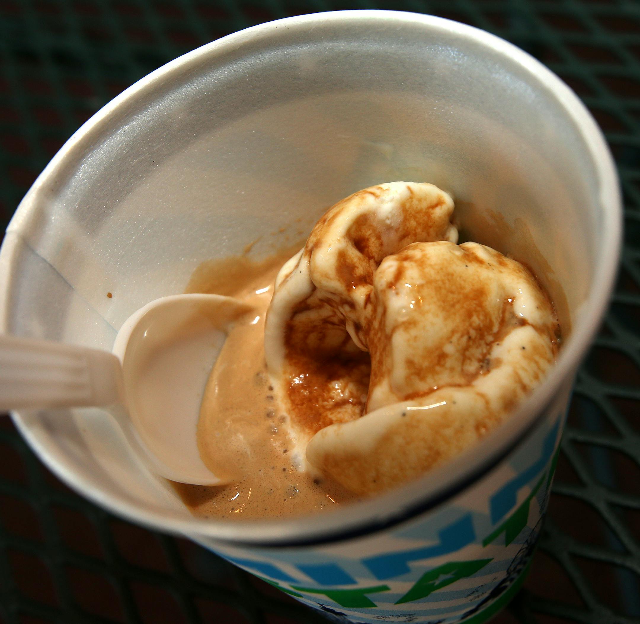 Affogato coffee at the Farmers Union Coffee Shop booth at the Minnesota State Fair in St. Paul, MN on August 22, 2013. ] JOELKOYAMA‚Ä¢joel koyama@startribune