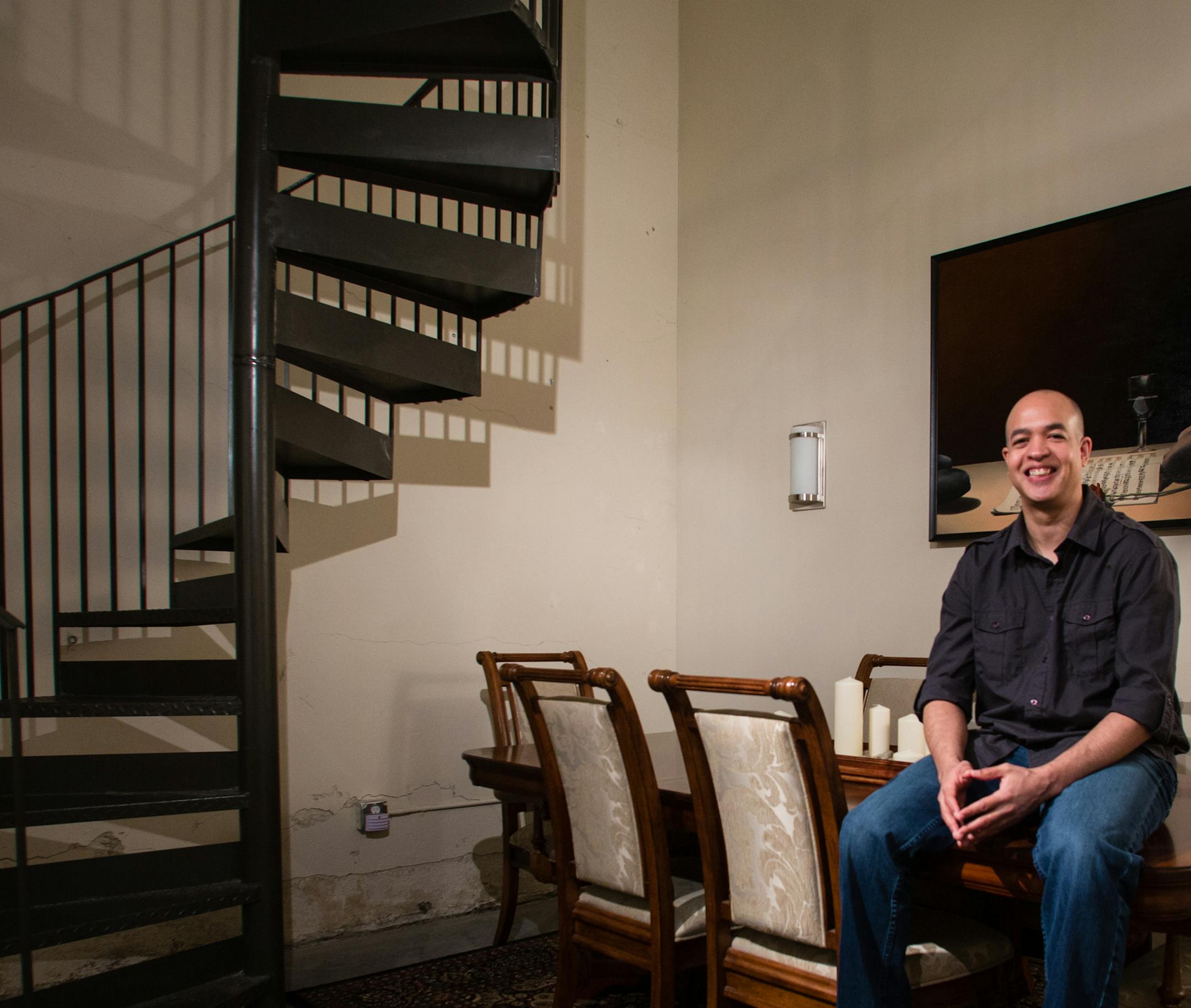 Mpls. St. Paul Home Tour: #35 Painter Matthew Rucker rents the Schmidt Artist Lofts in St. Paul. Photo Rick Corwine