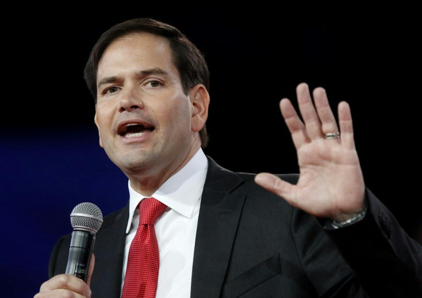 Republican presidential candidate, Sen. Marco Rubio, R-Fla., speaks at the Defending the American Dream summit hosted by Americans for Prosperity at the Greater Columbus Convention Center in Columbus, Ohio, Saturday, Aug. 22, 2015.