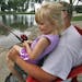 The DNR recently stocked a pond in front of the Brooklyn Park Community Center with more than 1,000 bluegills and yellow perch. Madison Lenhart, 4, wi