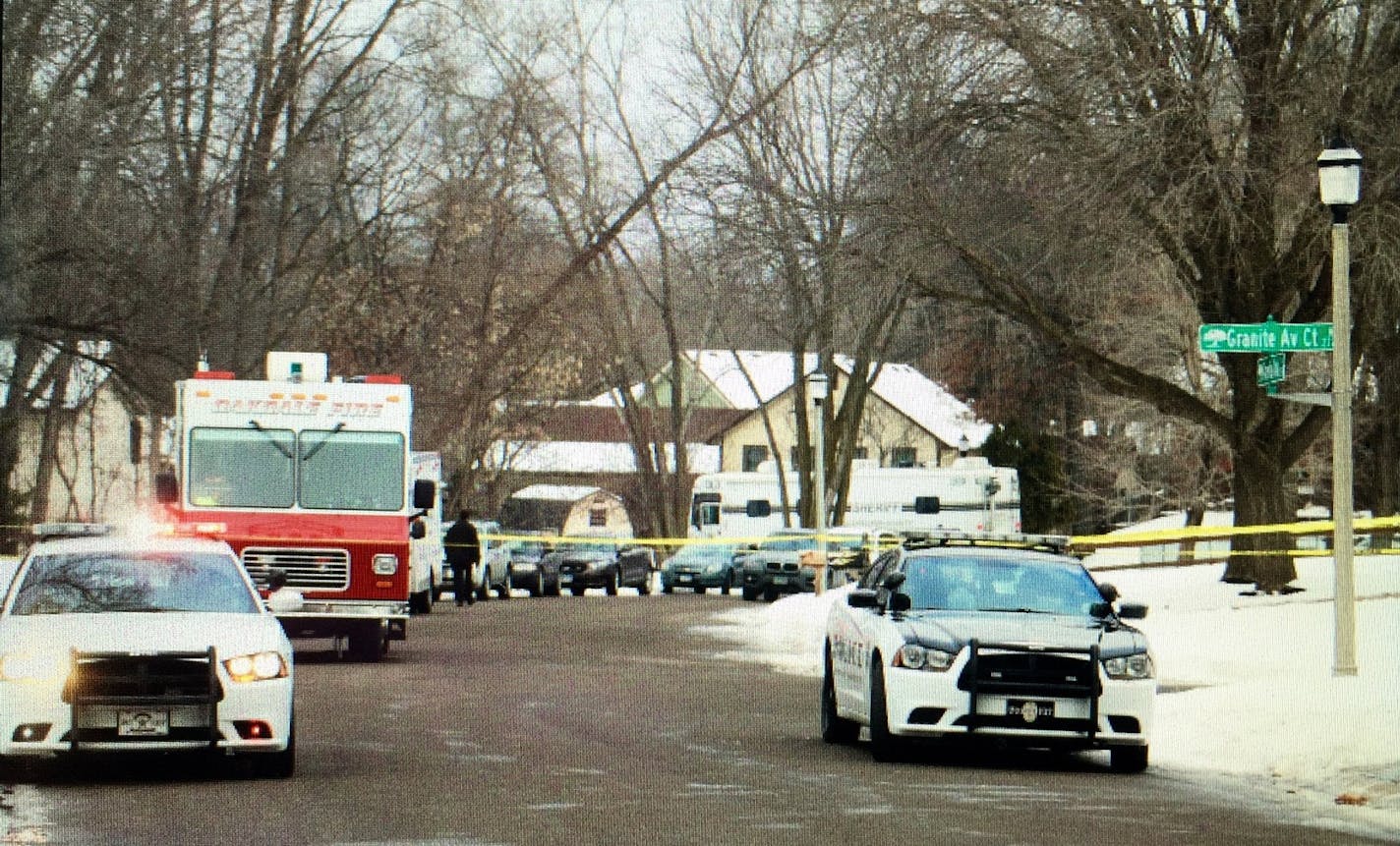 Authorities responded to a shooting in an Oakdale neighborhood where an officer executing a search warrant was apparently shot.