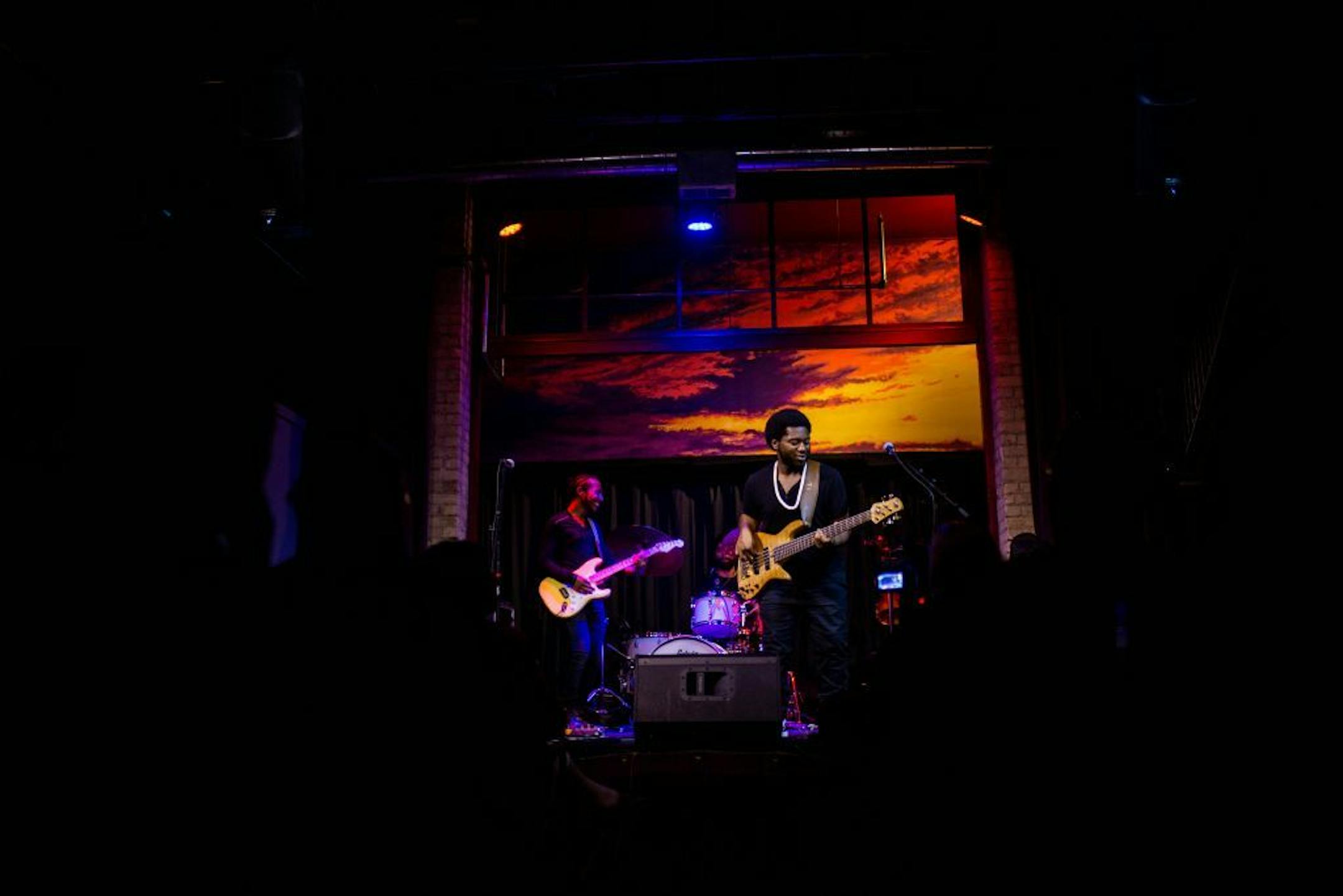 The Peterson Brothers perform at the KFAI Theater Stage.
