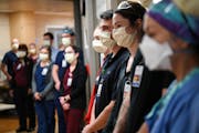 ICU health care workers at the M Health Fairview University of Minnesota Medical Center in Minneapolis.