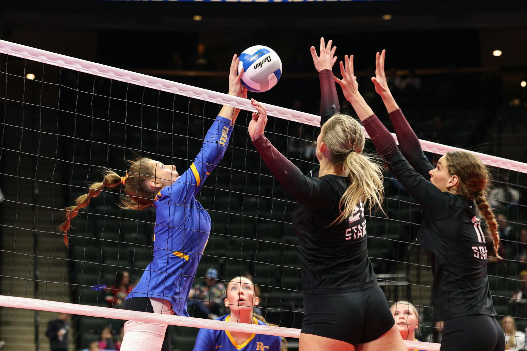 Rush City's Cora Sayotovich sends the ball back over the net in the second set. Photo by Cheryl A. Myers, Special to the Star Tribune