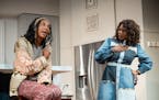 Vinecia Coleman, left, plays Woman/Lena and Austene Van is the Church Lady/Margaret Wilson in “Weathering,” which debuts Thursday at Penumbra Thea