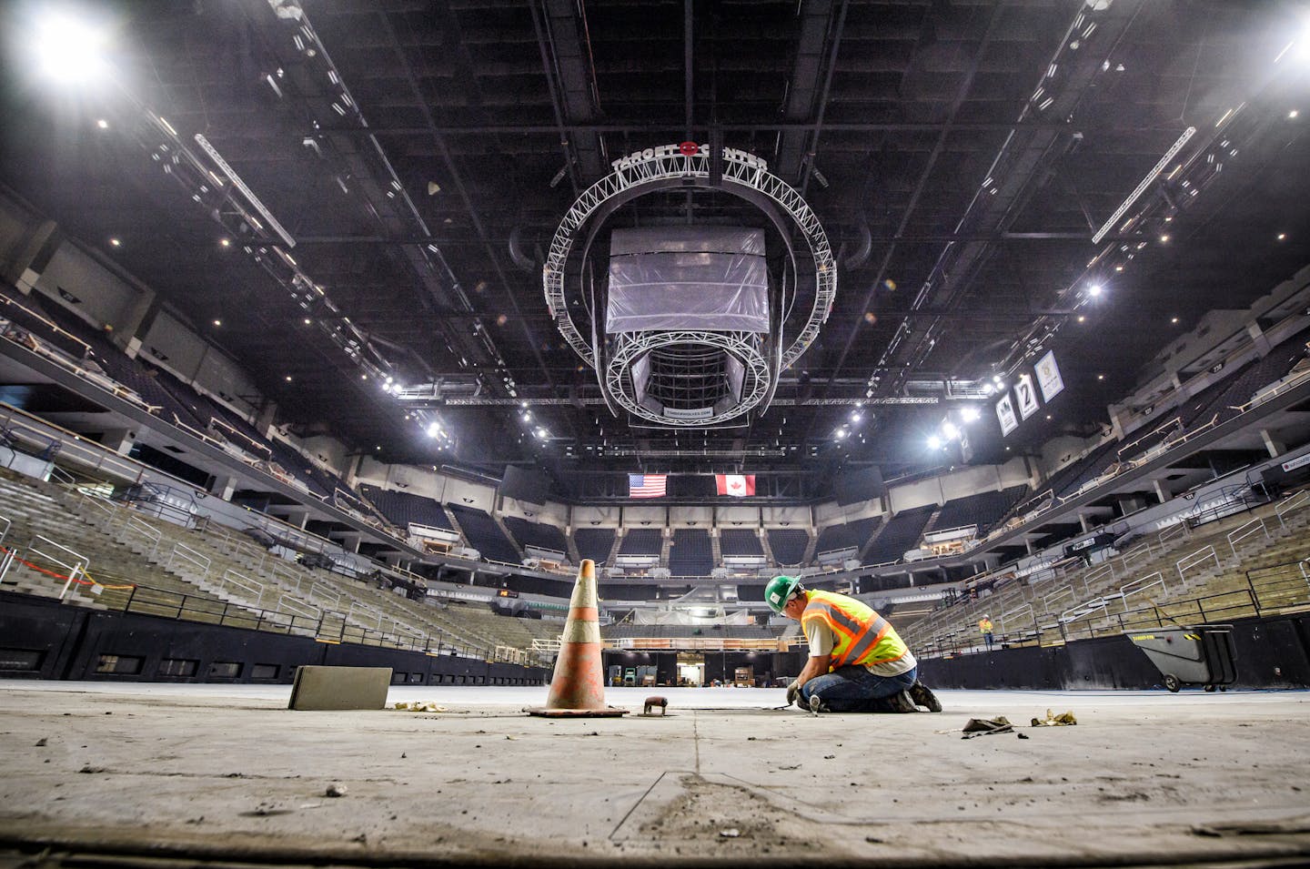 Renovations at Target Center include a new scoreboard and new seats. The capacity of the building will remain at about 19,000 for basketball.