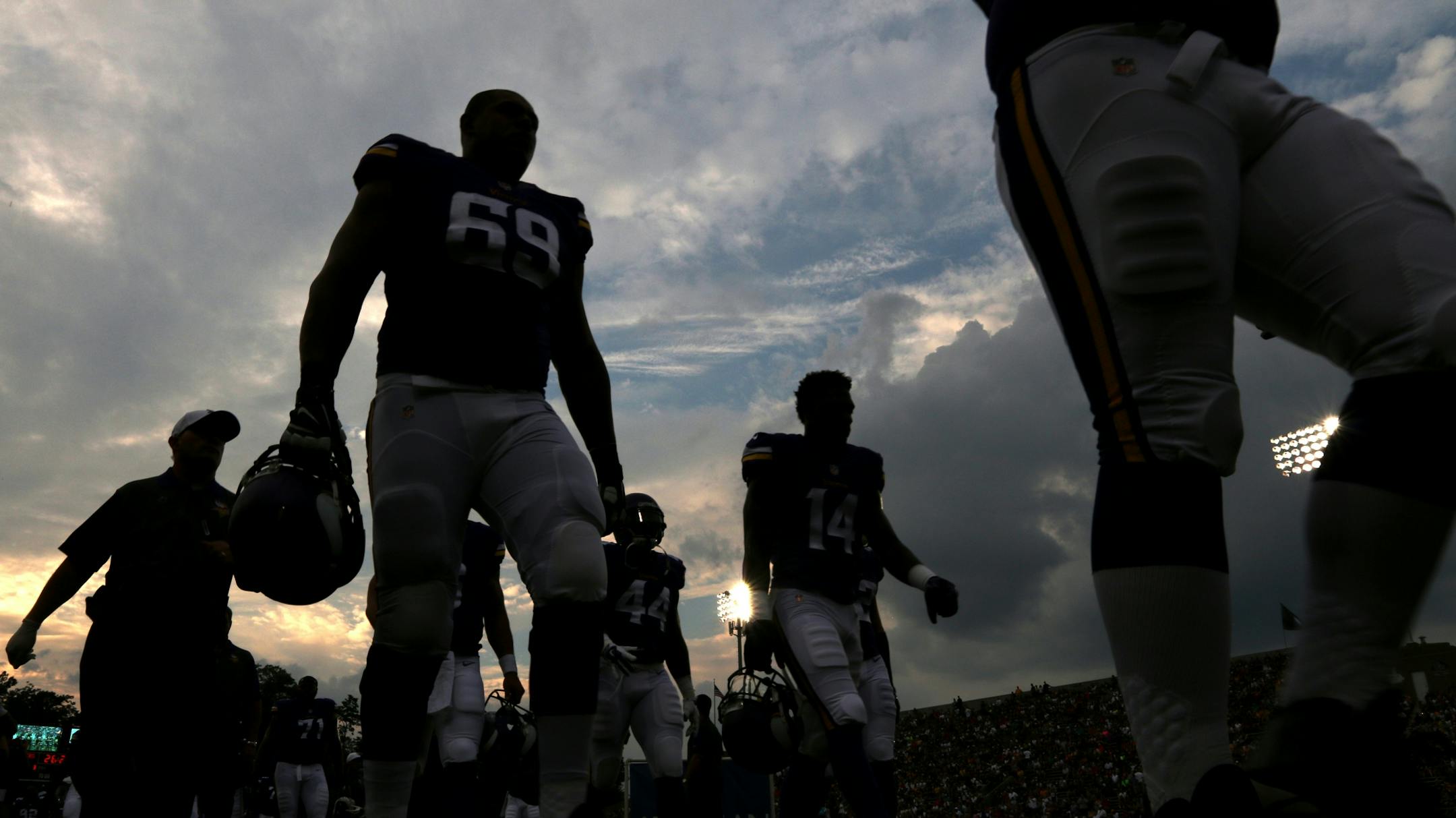 Vikings take to the field for their 1st preseason game of the season.