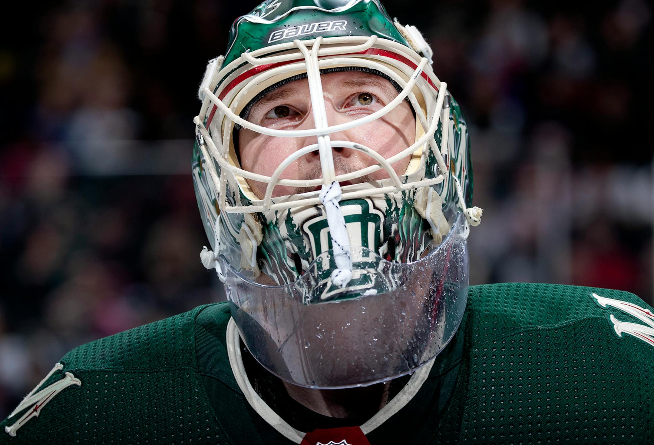 Minnesota Wild goalie Devan Dubnyk in the second period.