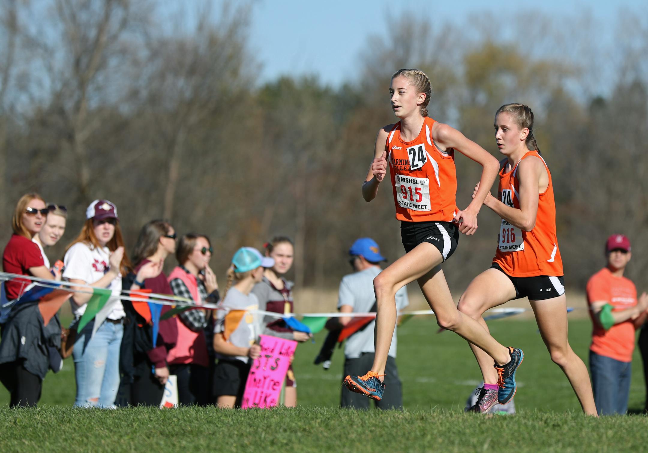Eighth-grader Anna Fenske of Farmington won the Class 2A girls’ cross-country state meet at St. Olaf College last fall.