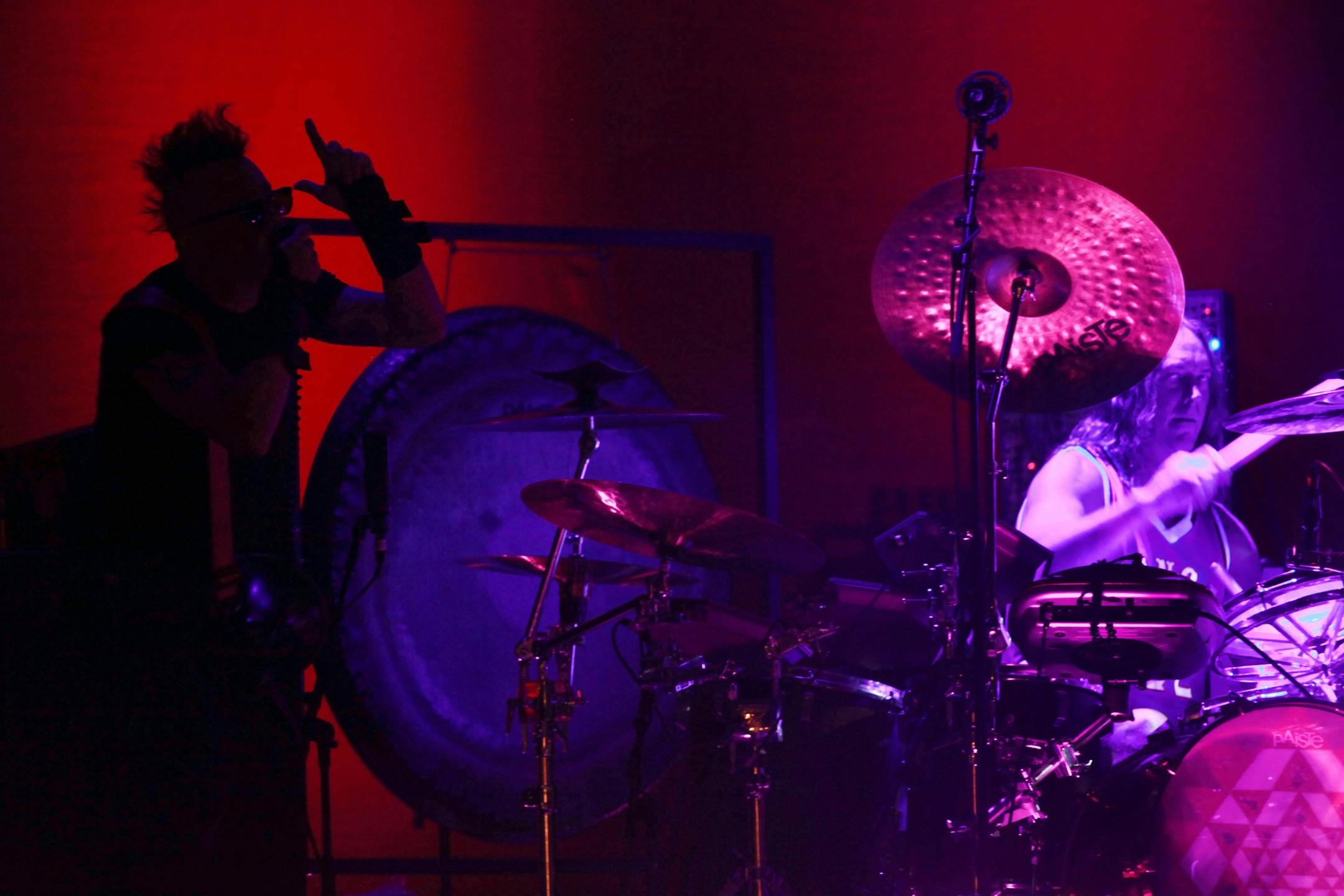 Tool's singer Maynard James Keenan and drummer Danny Carey at Mexico's Cumbre Tajin festival in 2014. The band rocked the Xcel on Friday.