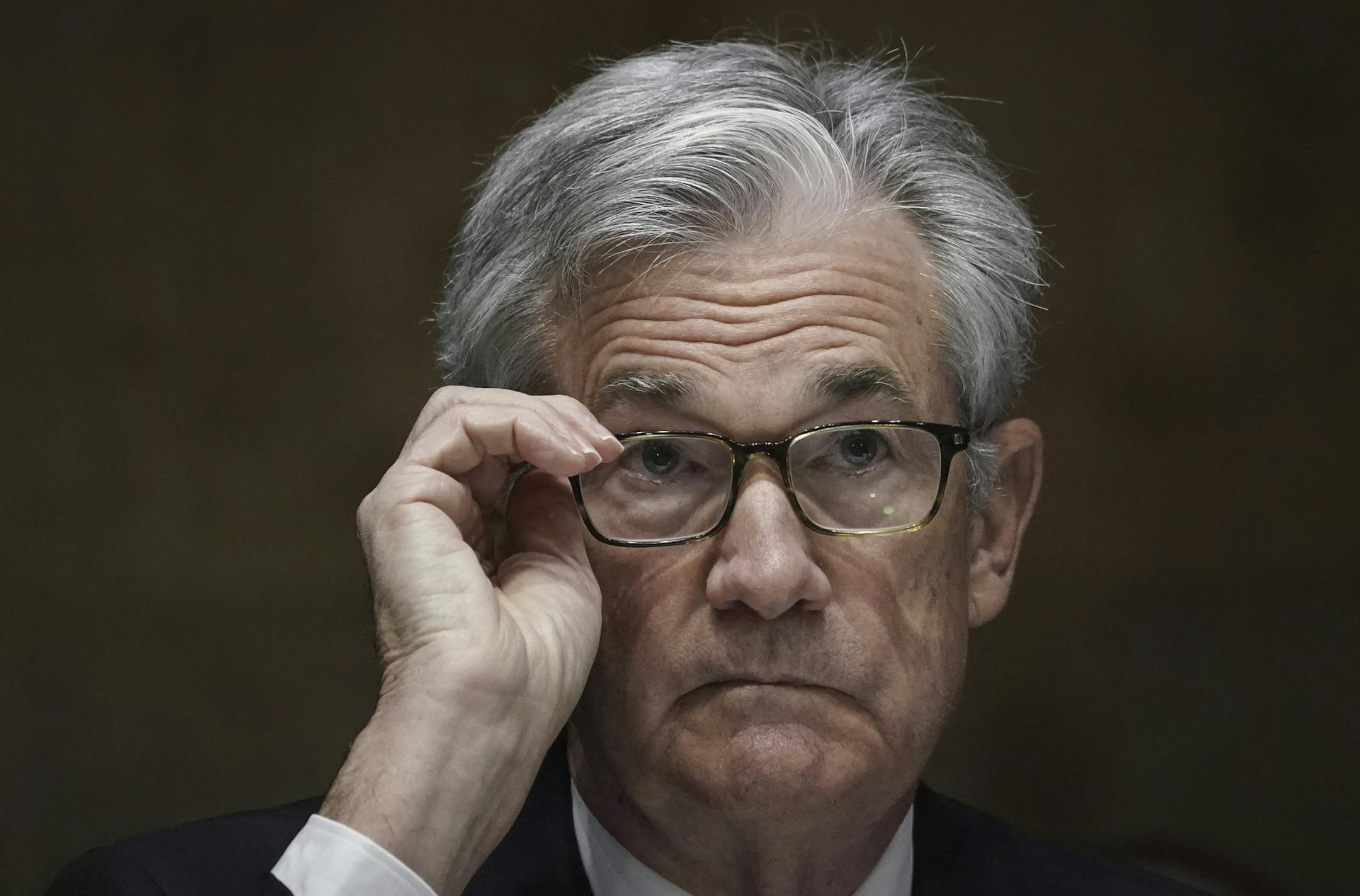 Federal Reserve Board Chairman Jerome Powell testifies during a Senate Banking Committee hearing, Thursday Sept. 24, 2020 on Capitol Hill in Washington about the CARES Act and the economic effects of the coronavirus pandemic.